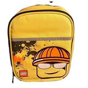 NWT LEGO CITY CONSTRUCTION MINIFIGURE Insulated Lunch Tote Box Bag, Yellow
